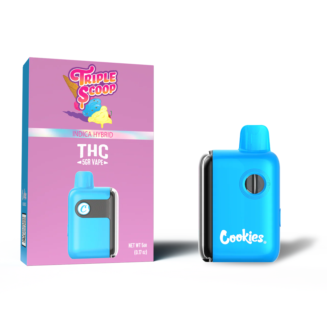 Cookies – Rechargeable Pod Vape 5g – Triple Scoop - Indica/Hybrid