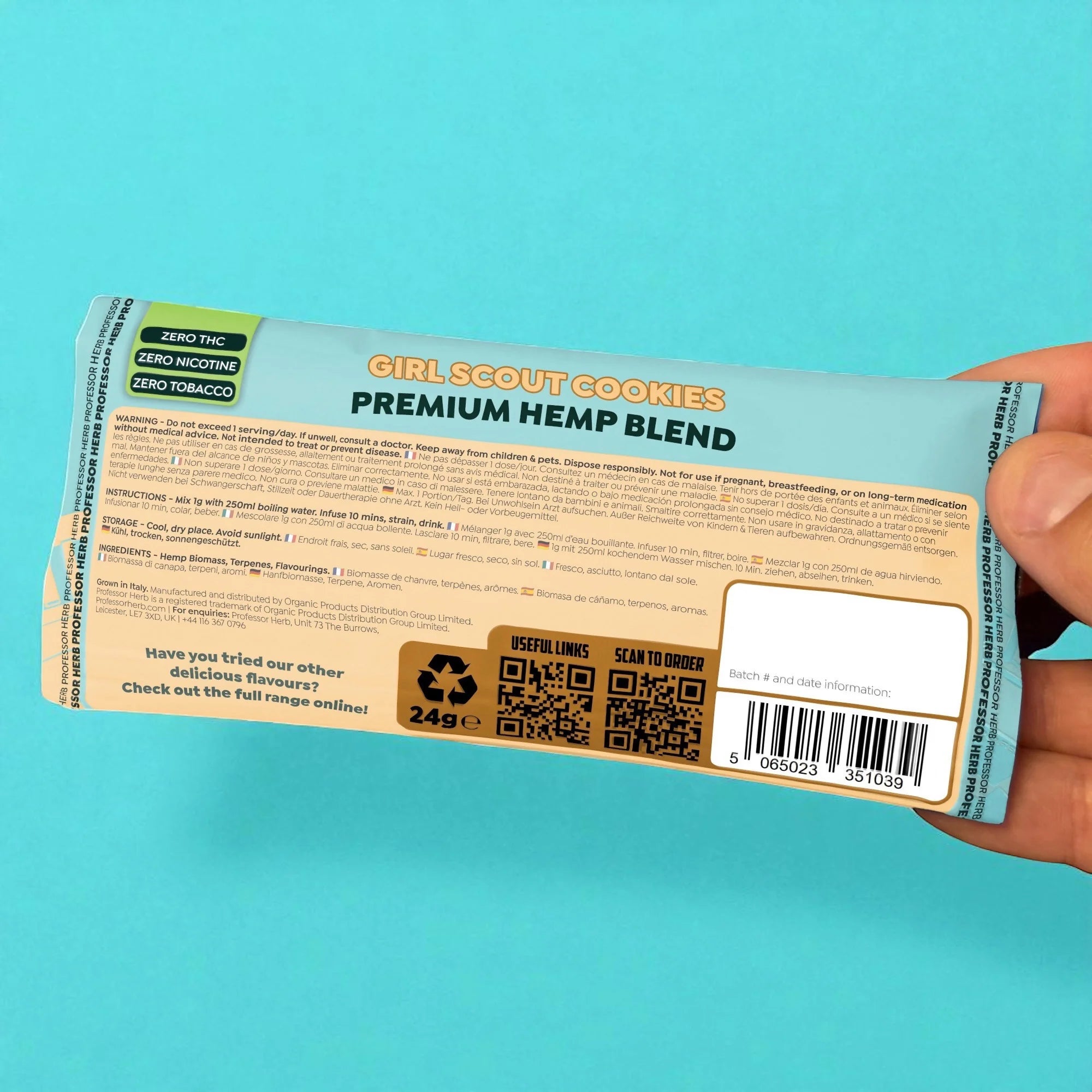 Professor Herb Premium Hemp Blend (24 g) – Girl Scoot Cookies