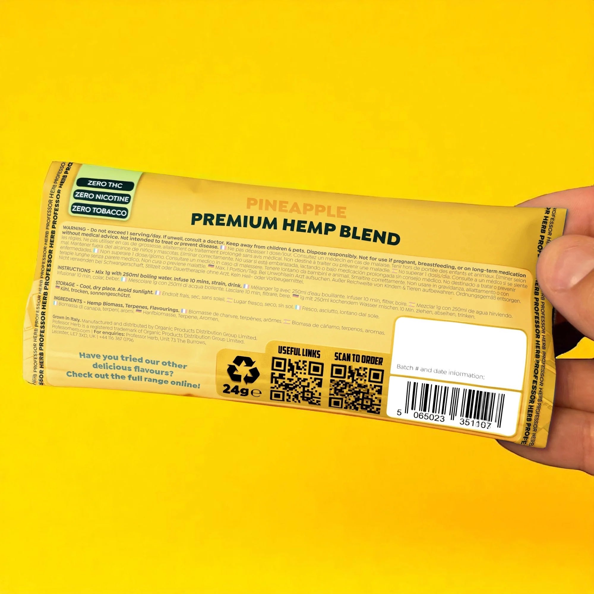 Professor Herb Premium Hemp Blend (24 g) – Pineapple