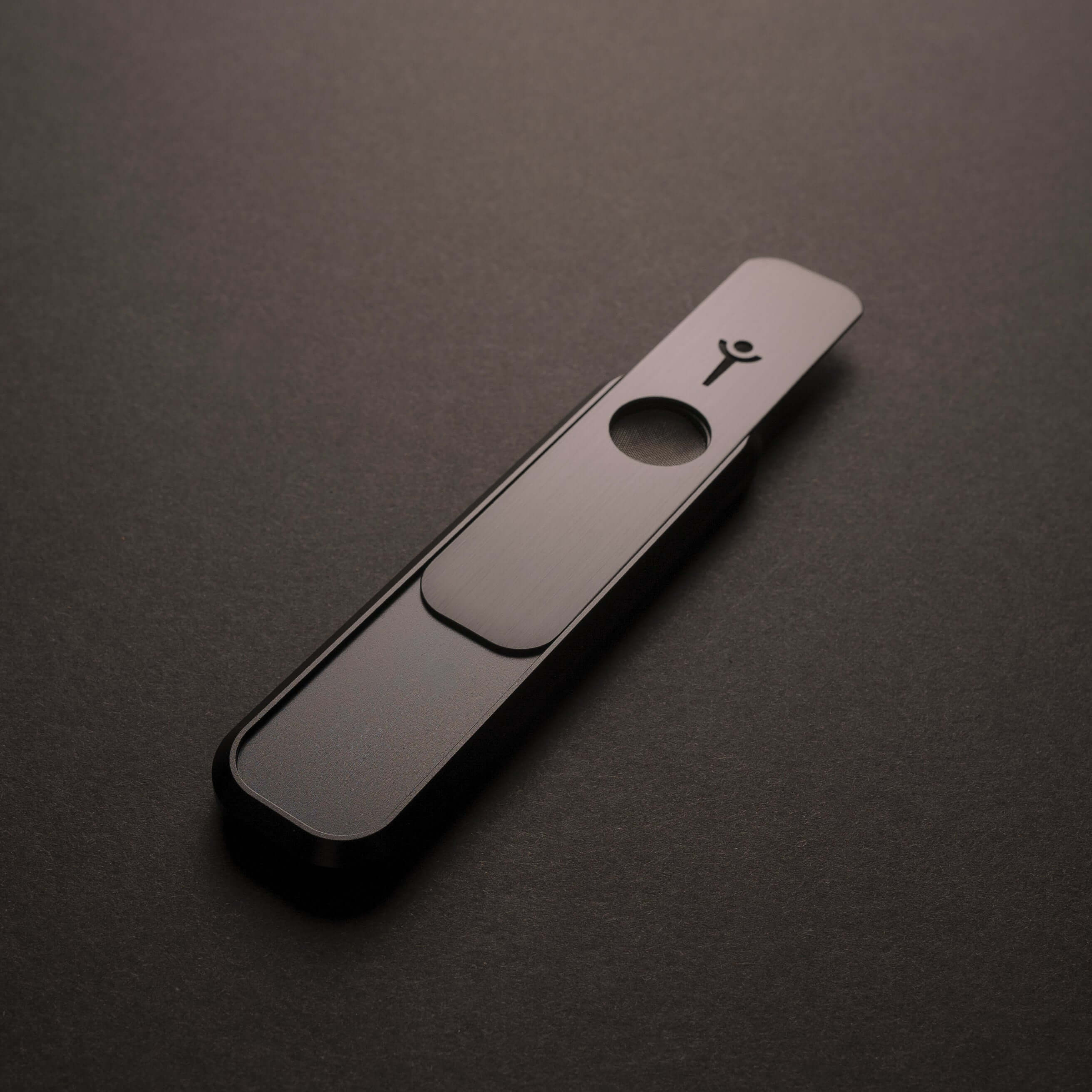 Genius Pipe Mini Black with magnetic slider open, showing bowl.