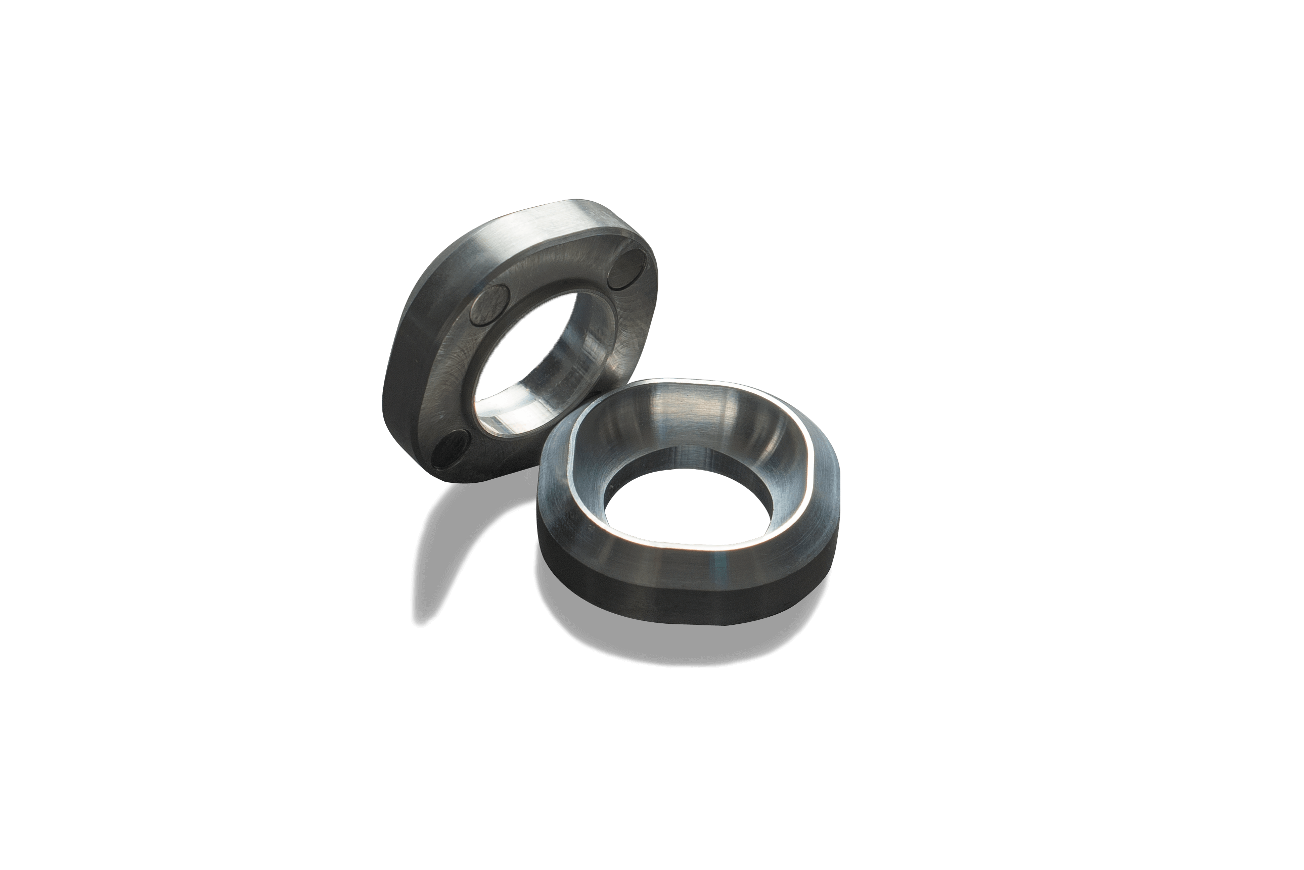 Party Bowl shown flat and tilted to reveal four magnetic connectors underneath.