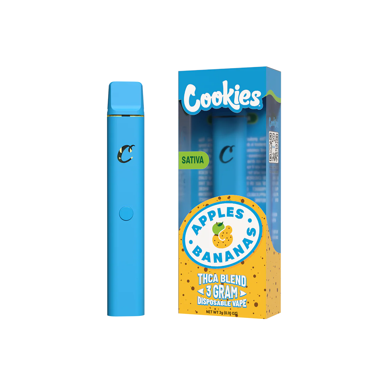 Cookies – Rechargeable Pod Vape 3g – Apples & Bananas - Sativa