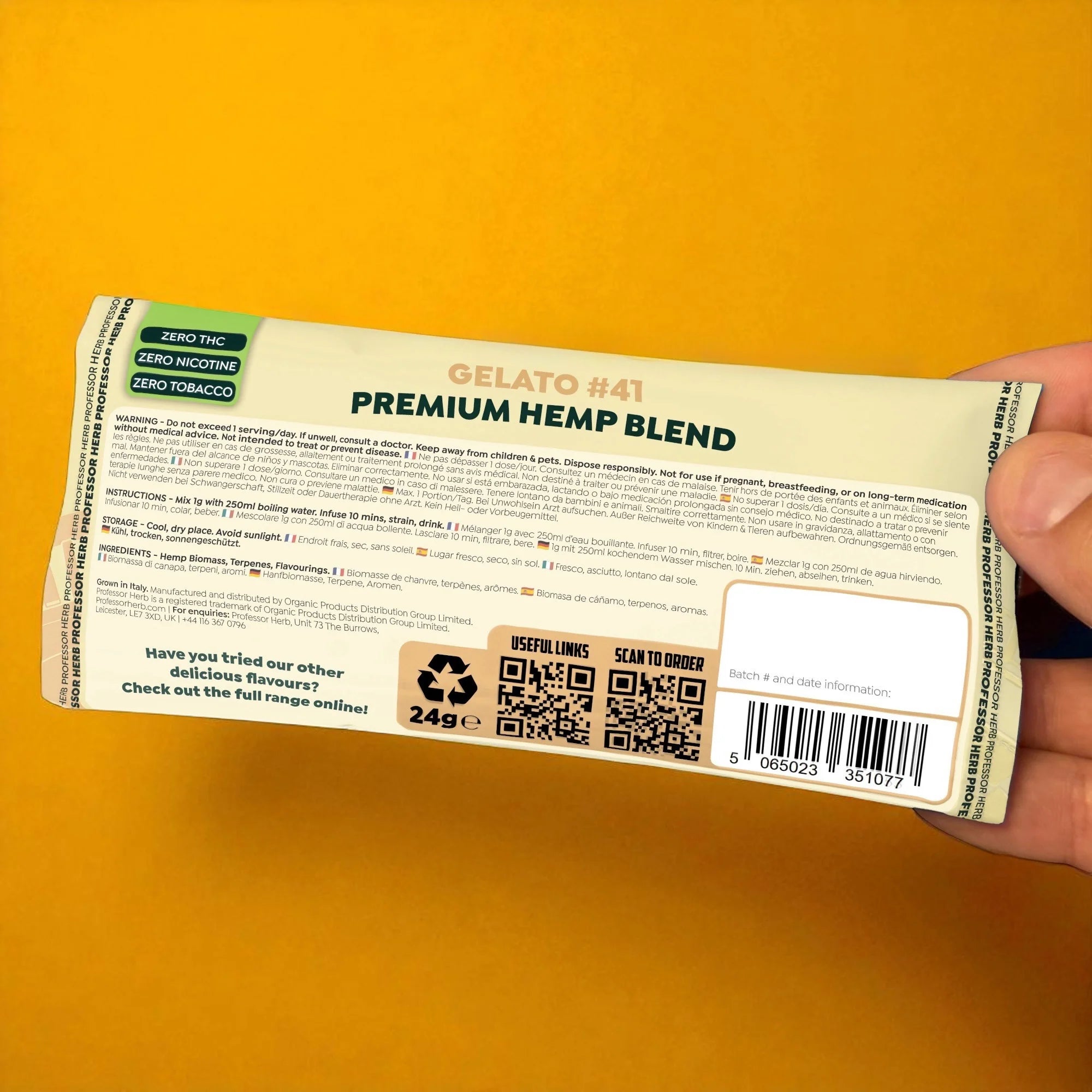 Professor Herb Premium Hemp Blend (24 g) – Gelato #41