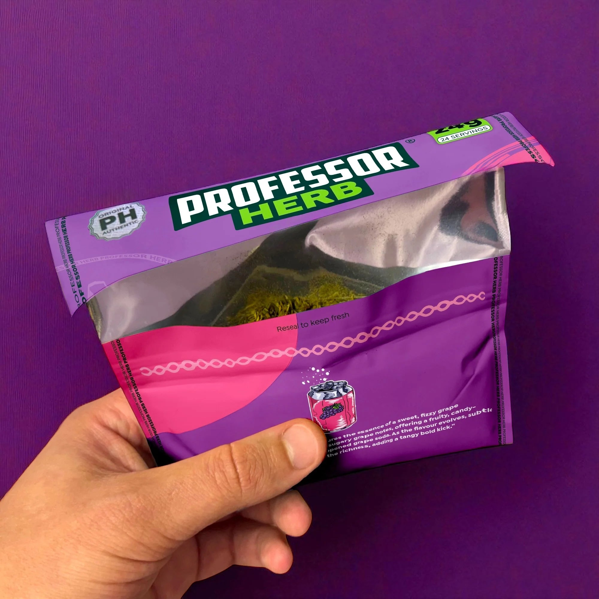 Professor Herb Premium Hemp Blend (24 g) – Grape Soda
